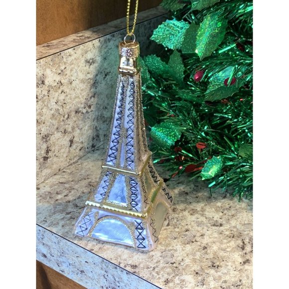 Robert Stanley Blown Glass Pink Eiffel Tower Ornament Christmas Ornament O1 - Picture 2 of 5